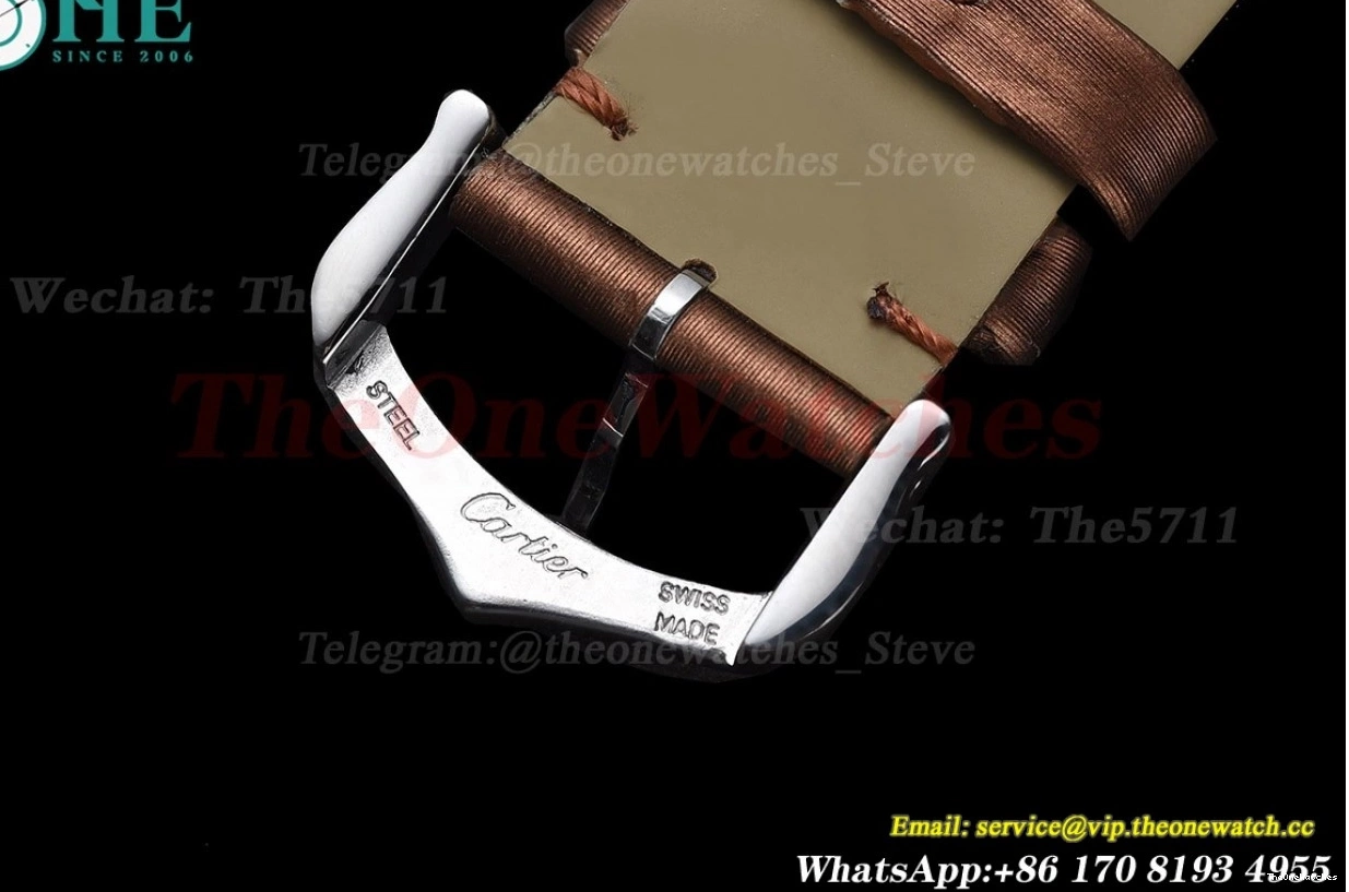 On Must Quartz Strap Satin Bezel Diamond Small Tank Brown K11F 0318